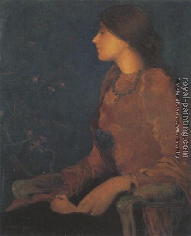 Edmond Francois Aman-Jean : Portrait of Thadee Caroline Jacquet